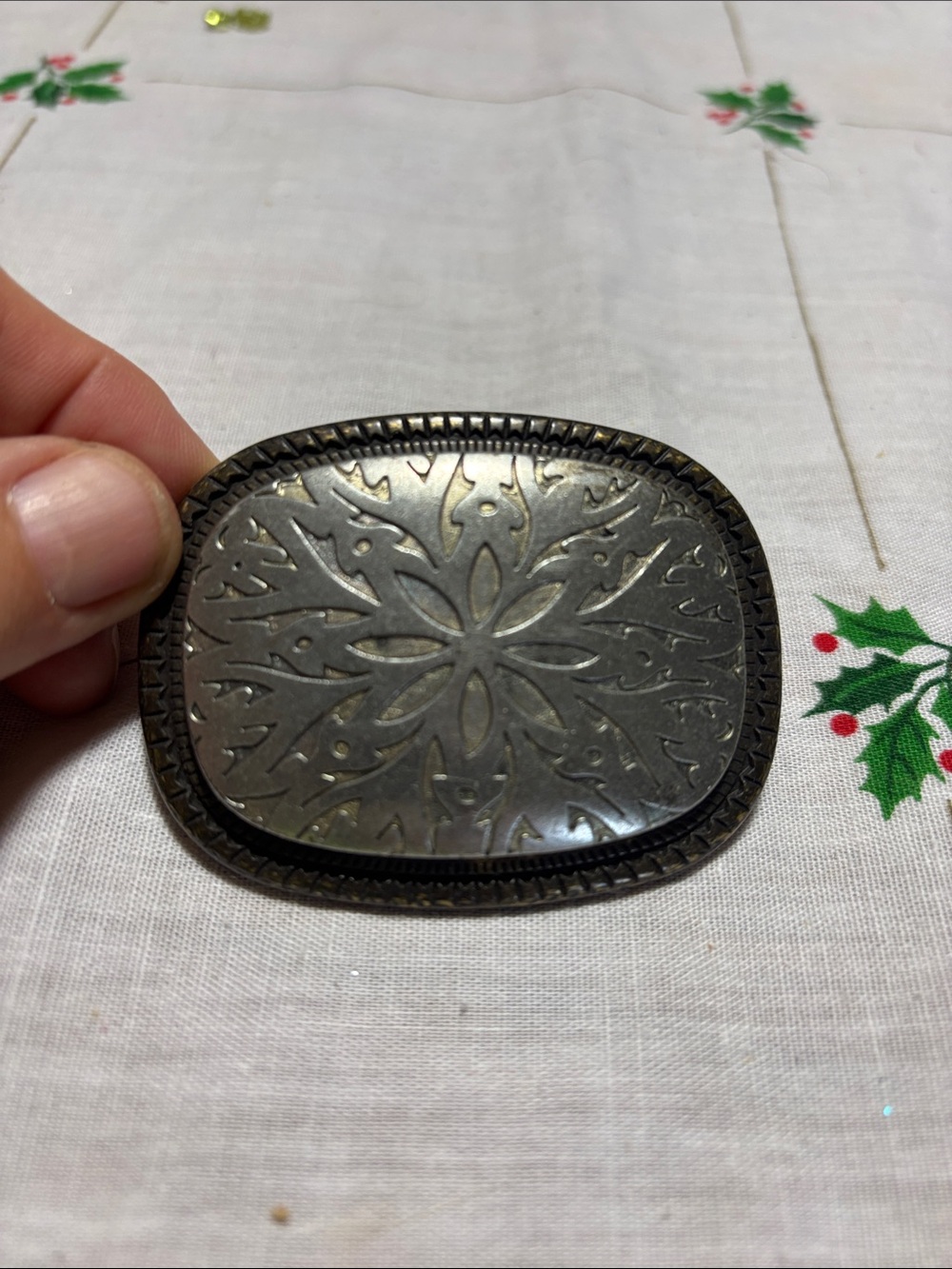 Silver-tone Belt Buckle